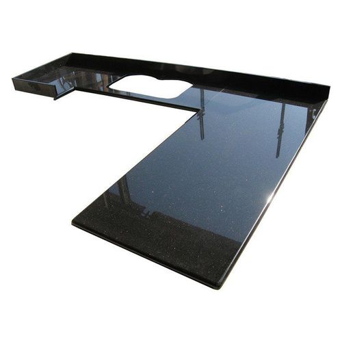 Tampo de bancada em mármore - BLACK GALAXY - Fujian Quanzhou Risheng Stone Industry Co., Ltd. - para cozinha / preto / brilhante