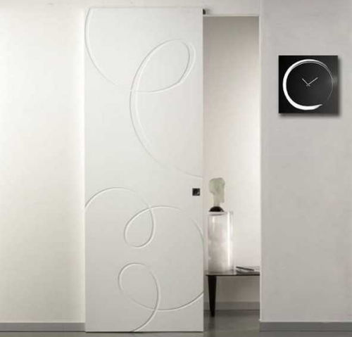 Porta interna - 401 - PORTE ITALIANE - em madeira / de correr / contemporânea