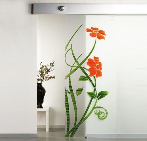Porta interna - Flower TWO - PORTE ITALIANE - em vidro / de correr / contemporânea