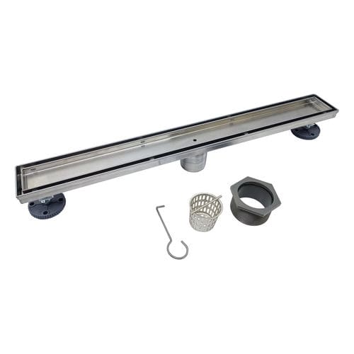 Ralo linear de chuveiro em aço inoxidável - TILE-IN - Aluids Krome