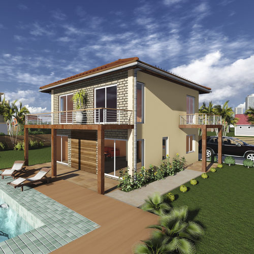 Casa pré-fabricada - ITALIA O.M. - Frame House group Sia - ecológica / passiva / contemporânea