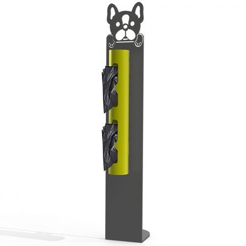 Dispensador de sacos coletores de fezes de cão de piso - DP CN 03 - Veco Urban Design - para espaço público / em aço inoxidável