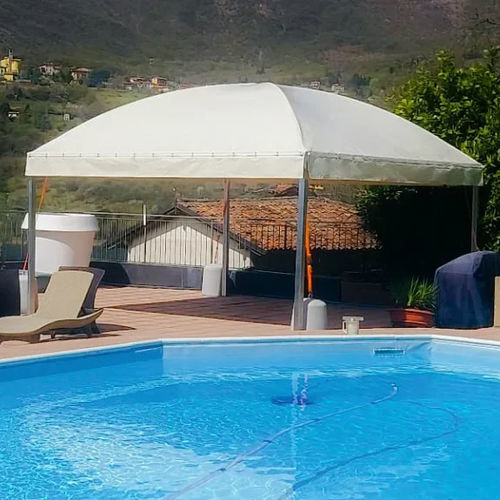 Tenda para eventos quadrada - Gazebo Bazar - Tenso Coverings - em PVC / em aço / de domo