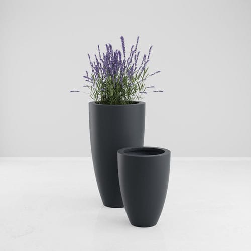 Vaso de jardim em poliéster - BORA - ARTEPOT - de fibra de vidro / de resina / cônico
