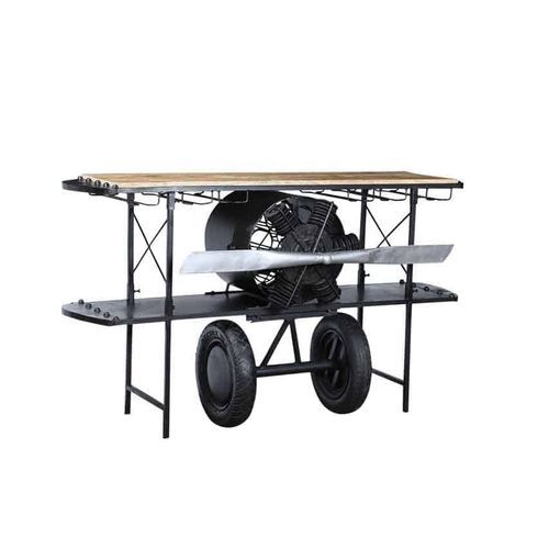 Balcão para bar - AERO  - GrandDécor - em madeira / metálico / reto