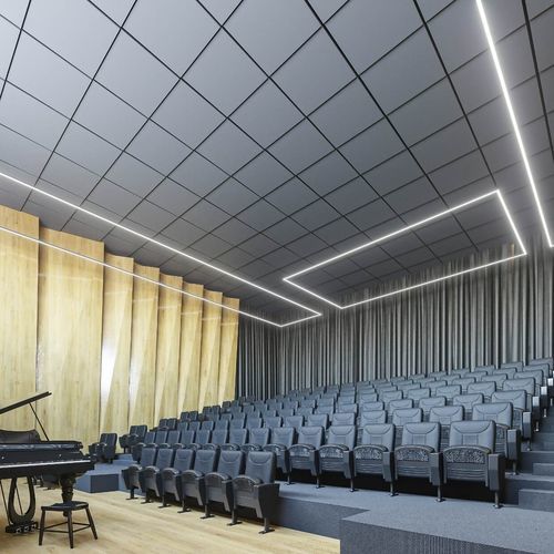 Forro em lã de vidro - DOVE SYSTEM - Endafon - em painéis / para escritório / para sala de conferências