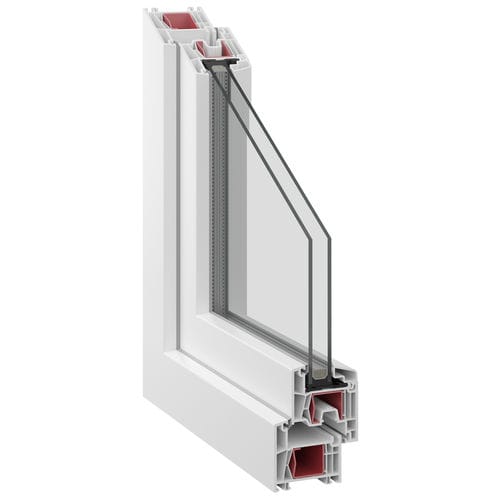Perfil de janela em PVC-U - KOMMERLING 70 - INTERPLASTGROUP - de segurança