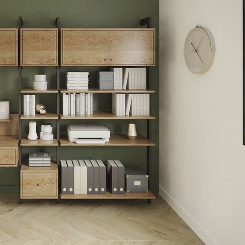 Estante de parede - KITLEEFT20 - SEED - contemporânea / metálica / em madeira
