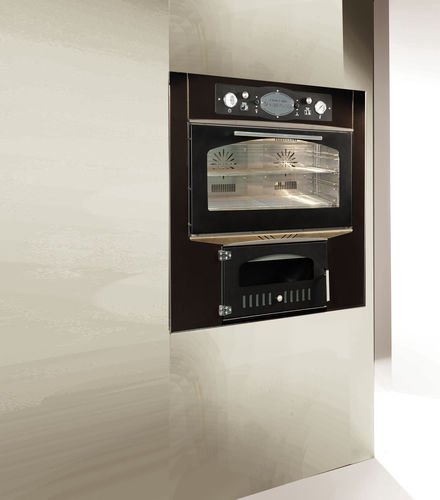 Forno de pizza da linha residencial - SEDICINONI 80iC - Rossofuoco Srl - a lenha / de convecção / de embutir