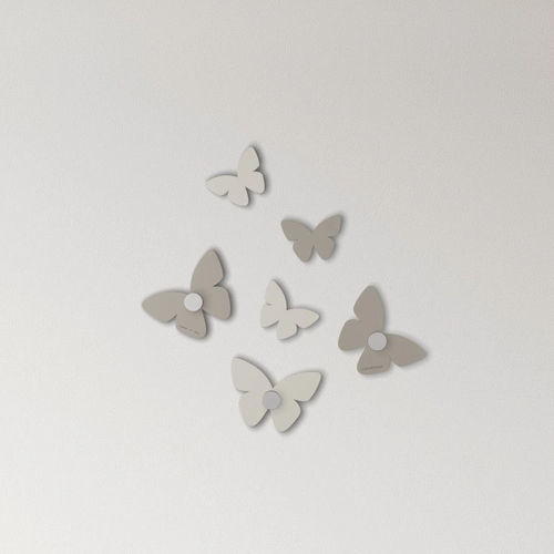Cabide de parede contemporâneo - Million Butterflies - Calleadesign snc di L. Callea e C - metálico / em madeira / em MDF