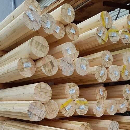 Poste para bandeira - Woodspars - em madeira laminada colada / em lariço / em madeira maciça