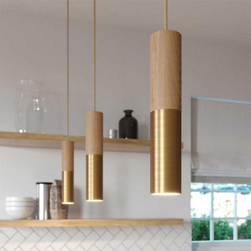 Pendente - Woodspars - em madeira / contemporânea / Wire