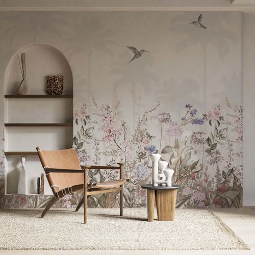 Papel de parede contemporâneo - JARDIN PO&Eacute;TIQUE - Kam et Leon - em tecido não tecido / vinílico / floral
