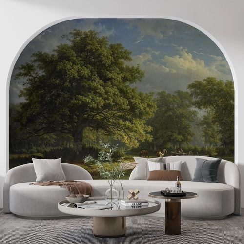 Papel de parede contemporâneo - vue sur la for&ecirc;t de Bentheim George Andries Roth - Kam et Leon - vinílico / com natureza / panorâmico