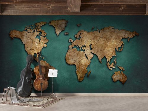 Papel de parede contemporâneo - VINTAGE - Kam et Leon - em cartão / vinílico / mapa