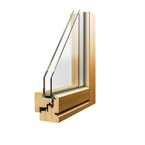 Janela em vidro - VISUAL - Caiframe - em madeira / oscilobatente / de correr elevável