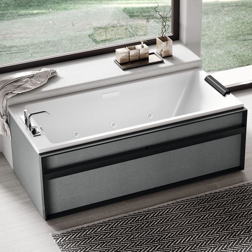 Banheira quadrada - STYLE - NOVELLINI - freestanding / para residência / em compósito