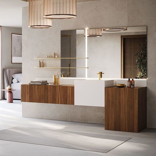 Móvel de banheiro contemporâneo - CONCEPT - NOVELLINI - da linha residencial / da linha comercial / em vidro fumê