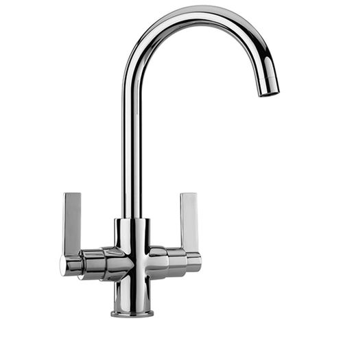 Misturador bicomando de bancada - ARENA : 92..490 - Paini - em metal cromado / para cozinha / 1 furo