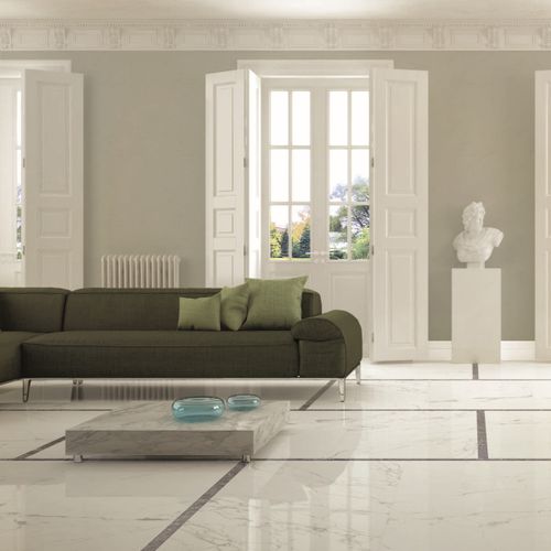 Placas de revestimento efeito de mármore - STATUARIO VENATO - CERAMICHE CAESAR - em grés porcelanato / fosca / polida