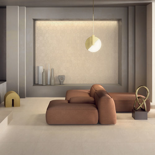 Placas de revestimento em grés porcelanato - CANVAS - CERAMICHE CAESAR - fosca / polida / texturizada