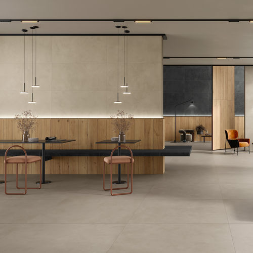 Placas de revestimento em grés porcelanato - CHIMNEY - CERAMICHE CAESAR - em cimento / de resina / fosca