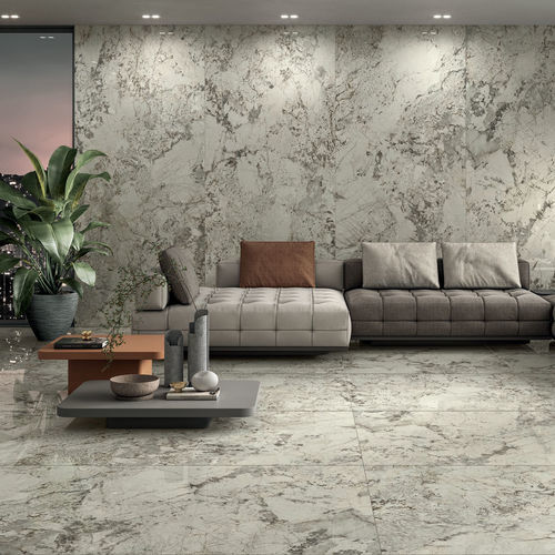 Placas de revestimento em grés porcelanato - GLACIER - CERAMICHE CAESAR - polida / para ambiente interno / para sala