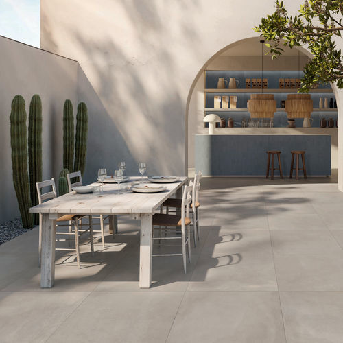 Placas de revestimento efeito de concreto - CERAMICHE CAESAR - em grés porcelanato / fosca / lisa
