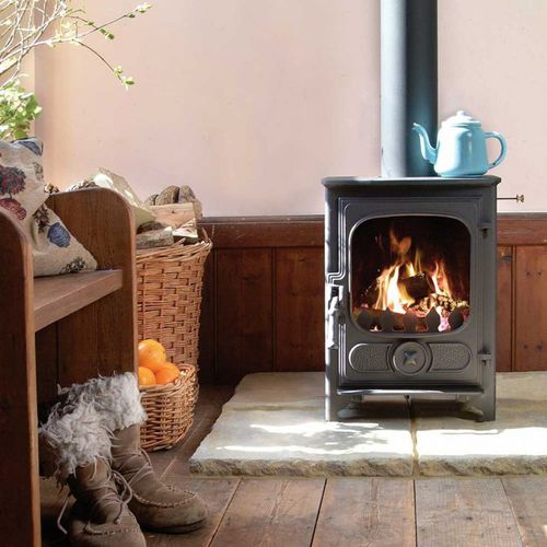 Salamandra com caldeira a lenha - COUNTRY 4 - CHARNWOOD - 5 kW–10 kW / multicombustível / de piso