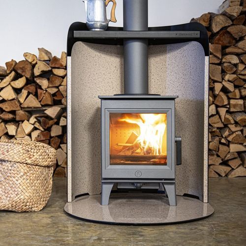 Salamandra a lenha - Cranmore 3 - CHARNWOOD - 0–5 kW / de piso / contemporânea