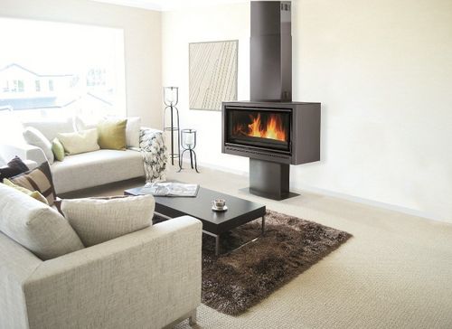 Salamandra a lenha - VARIO 100 POD - BRISACH SAS - 6 kW / 10 kW–20 kW / contemporânea