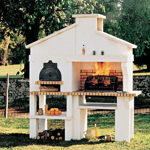 Churrasqueira a lenha - MEDOC - Cheminées de Chazelles - fixa / em pedra / em ferro fundido