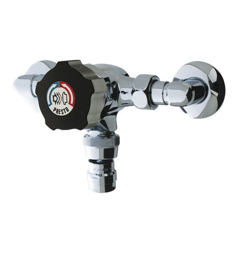 Misturador monocomando para lavatório - 3500 : 35806 - PRESTO - de parede / temporizado / em latão cromado
