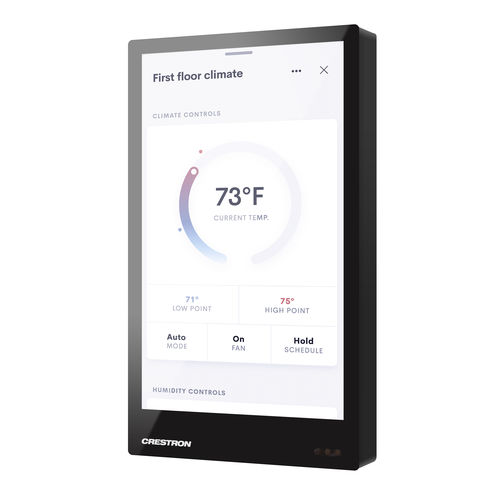 Tela sensível ao toque para sistema de automação residencial - TSW-570PR-B - CRESTRON - de parede / personalizável / com display digital