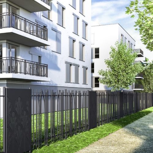Guarda-corpo em aço galvanizado - EXALT® - DIRICKX - com barras / para ambiente externo / para espaço público