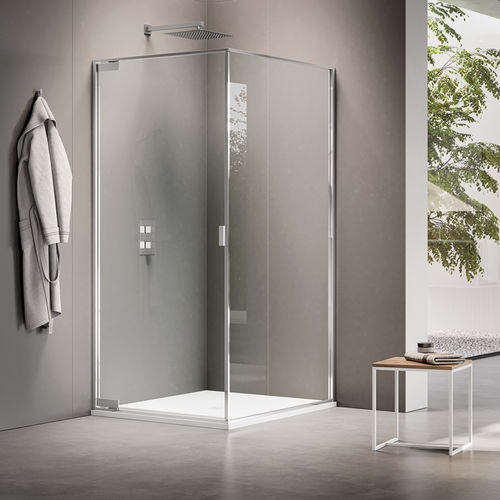 Box de banheiro pivotante - PIVOT HINGED DOOR FOR FIXED PANEL B1720 - SAMO - de abrir / quadrado / de canto