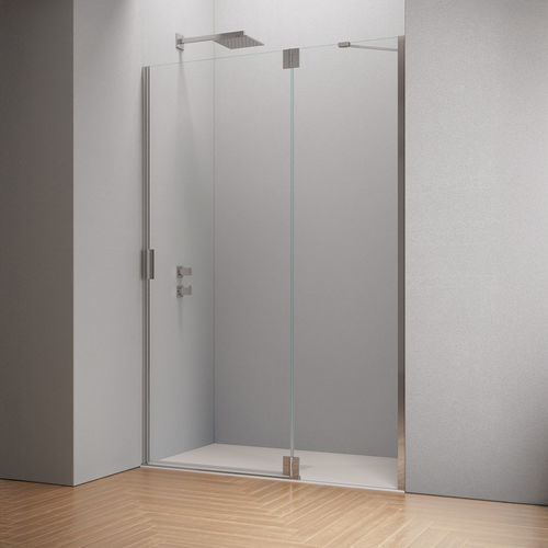 Box de banheiro de abrir - HINGED DOOR WITH INLINE FIXED PANEL B3110 - SAMO - retangular / frontal / em vidro temperado