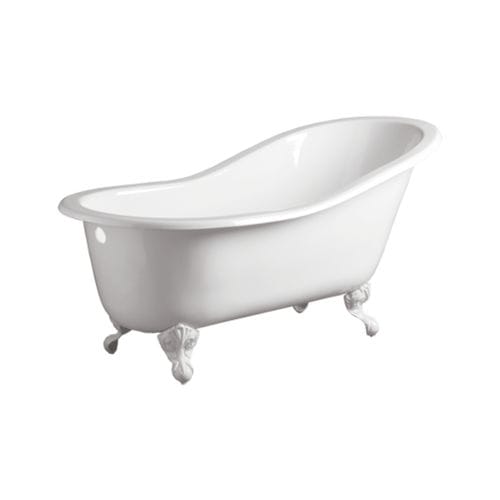 Banheira oval - 30100 - SIMAS ACQUA SPACE - com pés / em ferro fundido / branca