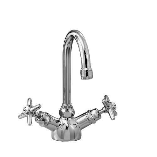 Misturador bicomando para lavatório - 3216 - RUBINETTERIE STELLA - de bancada / em latão cromado / para banheiro