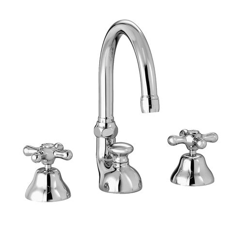 Misturador bicomando para lavatório - 3225 - RUBINETTERIE STELLA - de bancada / em metal cromado / em bronze