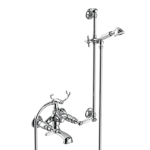 Misturador bicomando para box de banheiro - 3274-302-6 - RUBINETTERIE STELLA - para banheira / de parede / em metal cromado