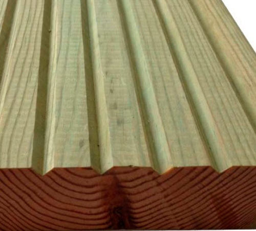 Tábua de deck em madeira - JUMBO - FP BOIS - ranhurada / com certificação PEFC