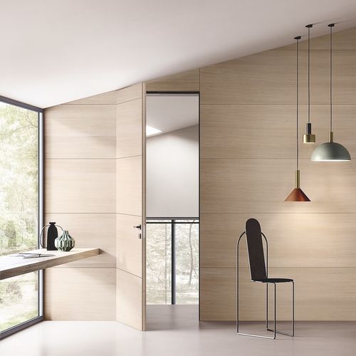 Porta interna - FILOMURO BOIS ROVERE ICE - GAROFOLI - em carvalho / de abrir / contemporânea