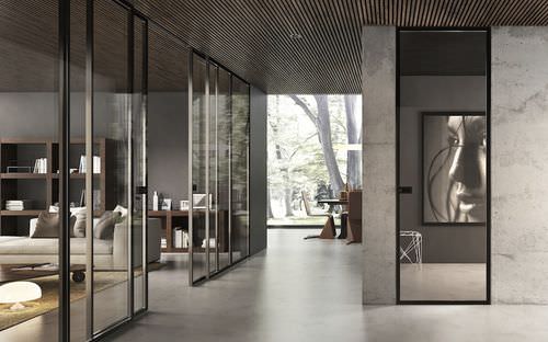 Porta interna - BiSystem: Biglass Filomuro - GAROFOLI - em vidro / de correr / com vidro