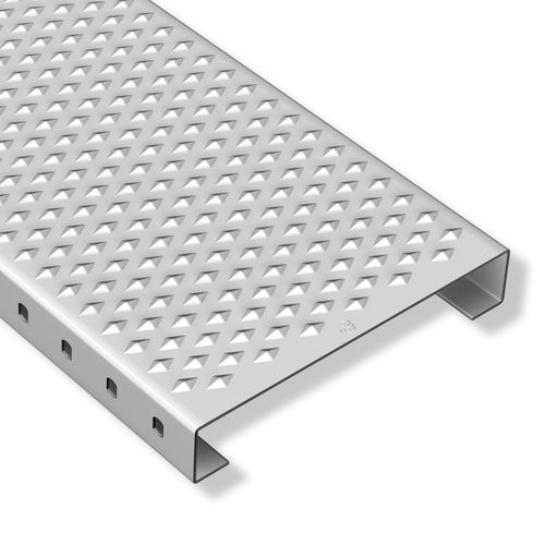 Grade de piso em aço inoxidável - RHOMBUS - GRAEPEL - em aço galvanizado / em chapa perfurada / para passarela industrial