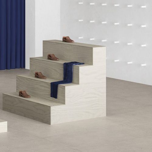 Placas de revestimento em grés porcelanato - FJORD : SAND FJORD - Fiandre - polida / para ambiente interno / para piso