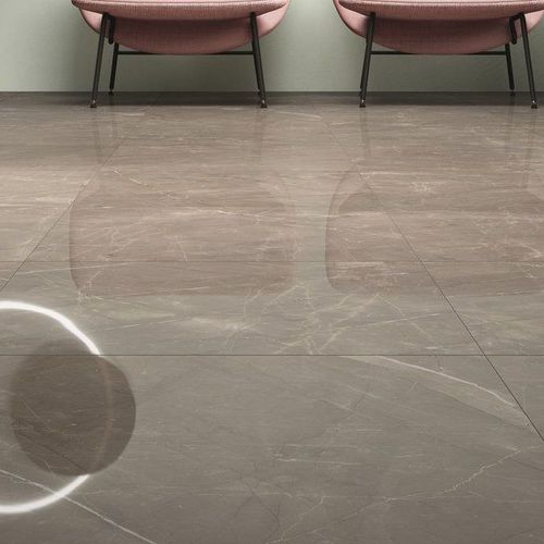 Placas de revestimento em grés porcelanato - MARBLE LAB : GLAM BRONZE - Fiandre - polida / para ambiente interno / para piso