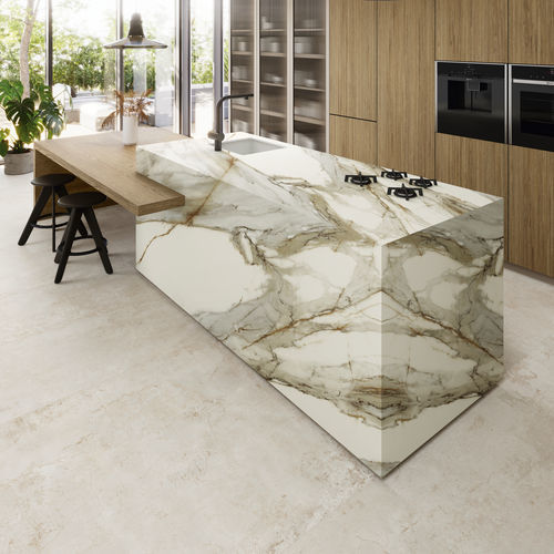 Tampo de bancada em grés porcelanato - COVERLAM TOP MACCHIA VECCHIA - GRESPANIA CERAMICA - para ambiente externo / fosco / brilhante
