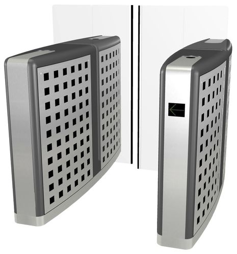 Catraca de portas retráteis para controle de acesso automático - SPEEDSTILE FP  - GUNNEBO ENTRANCE CONTROL - de segurança / de vidro / em aço inoxidável