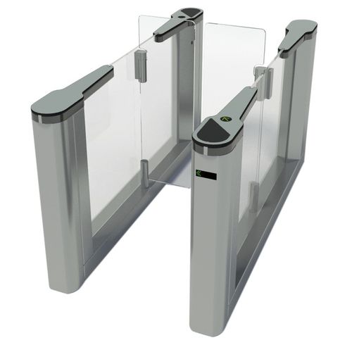 Catraca de portas retráteis para controle de acesso automático - SPEEDSTILE FL   - GUNNEBO ENTRANCE CONTROL - de segurança / de vidro / em aço inoxidável